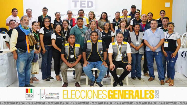TED PANDO CONCLUYE EL CÓMPUTO DEPARTAMENTAL CON EL 100 % DE ACTAS COMPUTADAS