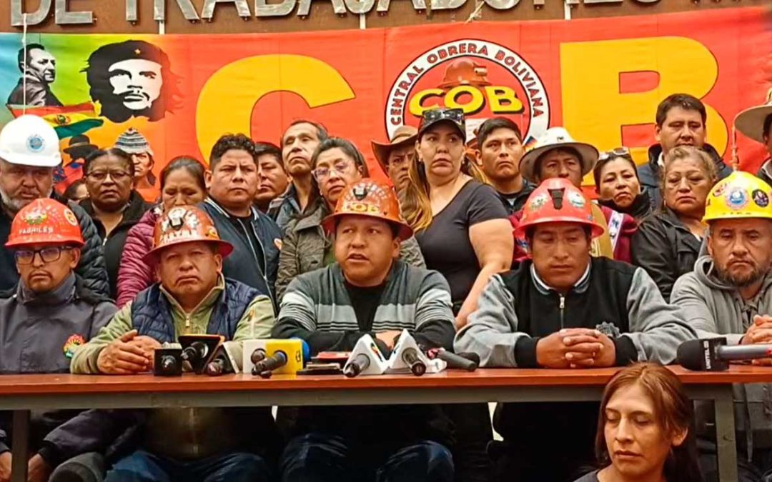 COB DENUNCIA INCUMPLIMIENTO GUBERNAMENTAL Y MANTIENE ESTADO DE EMERGENCIA